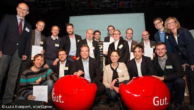 Team von White Pony bei der Prmierung von start2grow